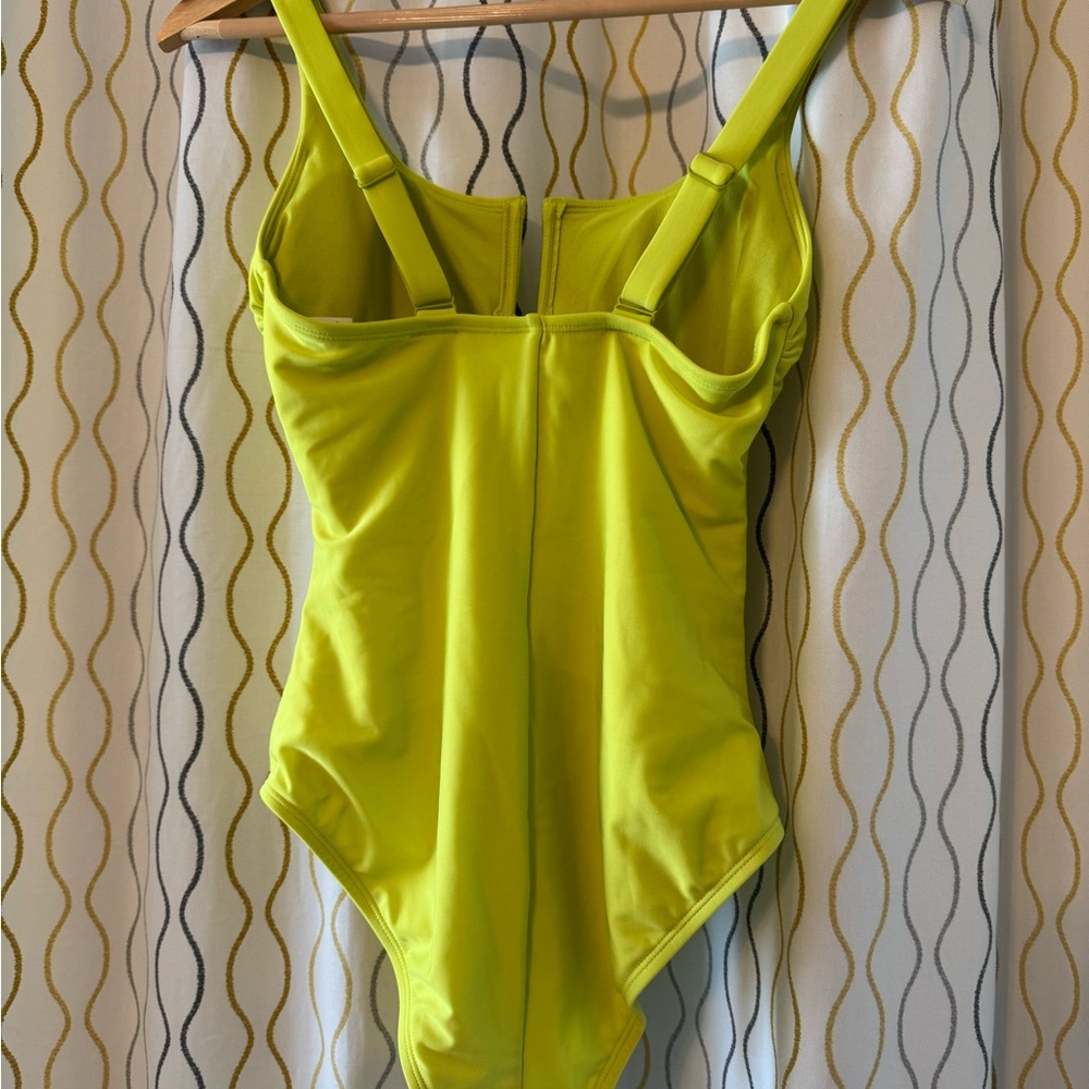 Kona Sol Green One Piece Swimsuit with Sweetheart Neckline